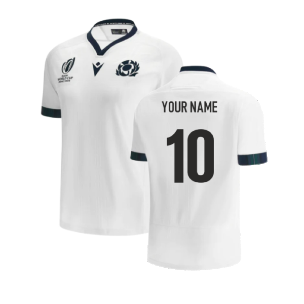Scotland RWC 2023 Away Replica Rugby Shirt (Your Name) Product - Hero Shirts Macron   