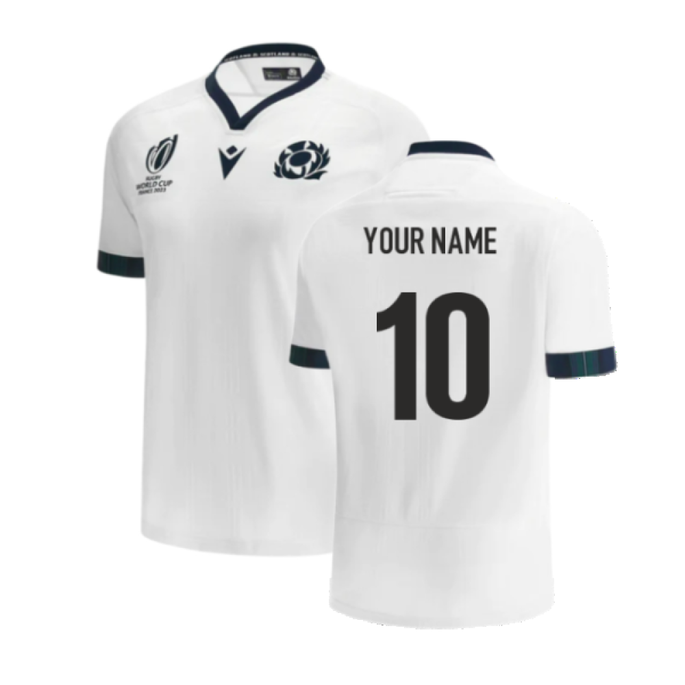 Scotland RWC 2023 Away Replica Rugby Shirt (Kids) (Your Name) Product - Hero Shirts Macron   