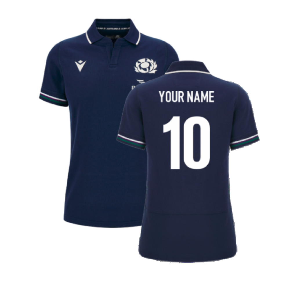 2023-2024 Scotland Rugby Home Cotton Shirt (Ladies) (Your Name) Product - Hero Shirts Macron   