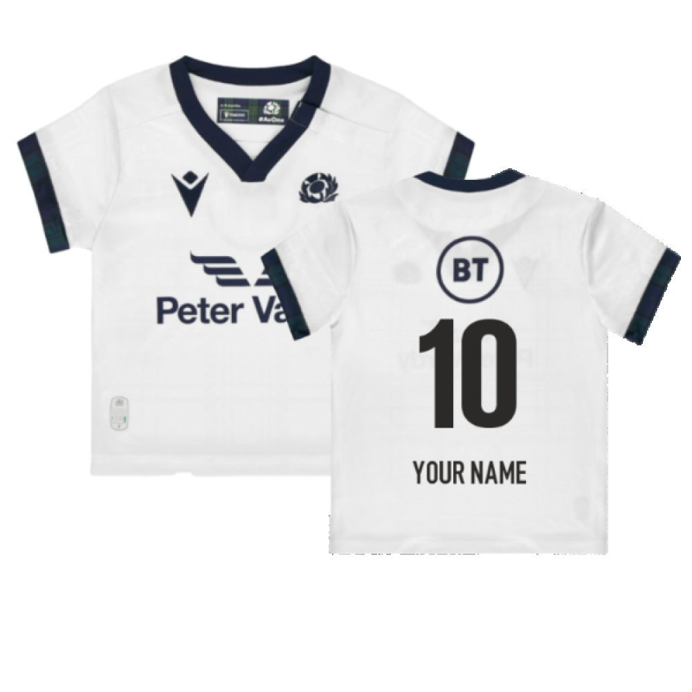 2023-2024 Scotland Away Baby Rugby Shirt (Your Name) Product - Hero Shirts Macron   