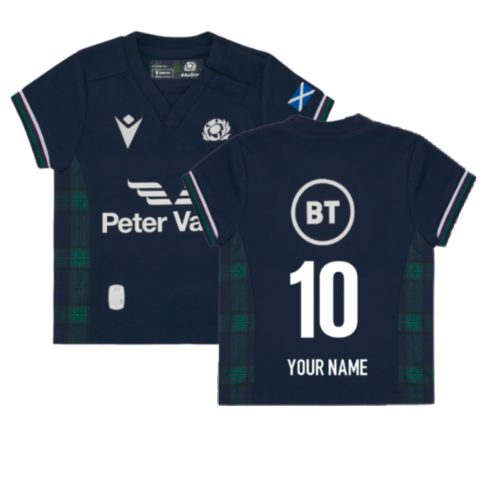 2023-2024 Scotland Home Baby Rugby Shirt (Your Name) Product - Hero Shirts Macron   