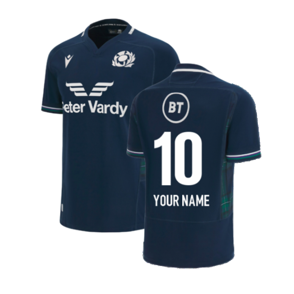 2023-2024 Scotland Mens Home Rugby Shirt (Your Name) Product - Hero Shirts Macron   