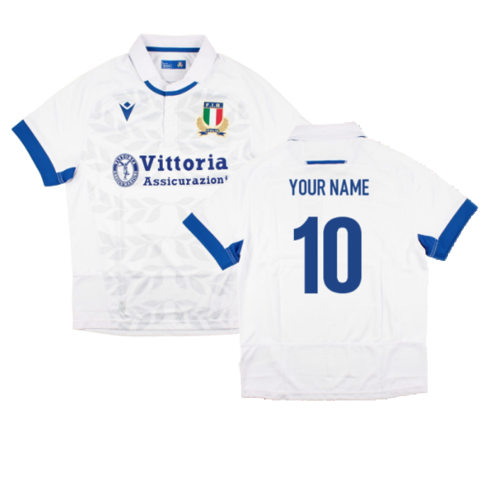 2023-2024 Italy Rugby Away Poly Replica Shirt (Your Name) Product - Hero Shirts Macron   