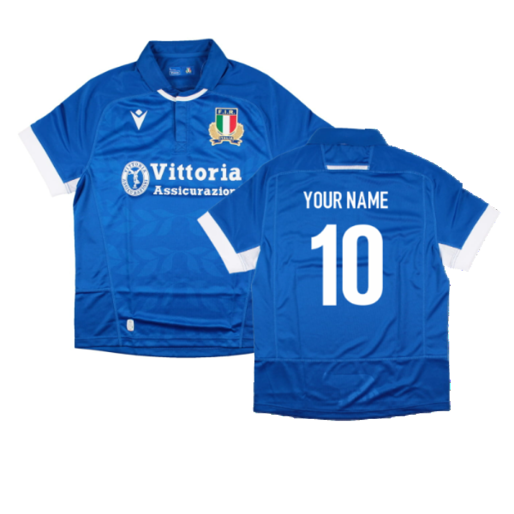 2023-2024 Italy Rugby Home Replica Shirt (Your Name) Product - Hero Shirts Macron   