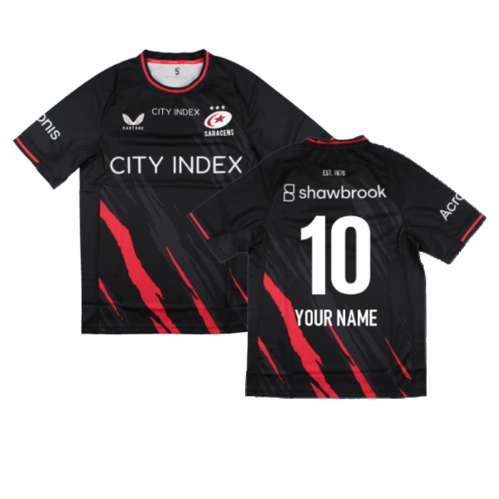 2023-2024 Saracens Home Rugby Shirt (Your Name) Product - Hero Shirts Castore   
