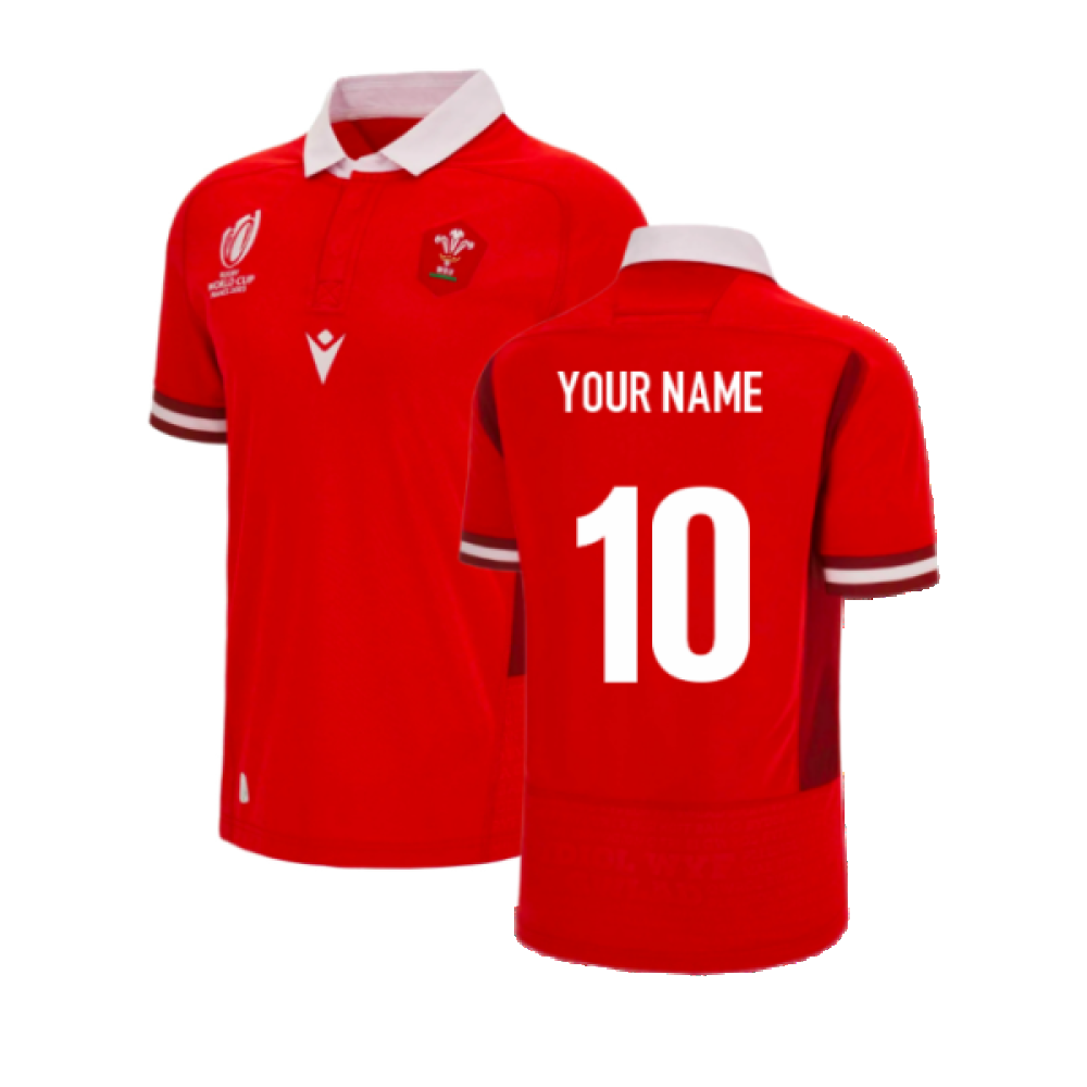 Wales RWC 2023 Welsh Home Rugby Shirt (Your Name) Product - Hero Shirts Macron   