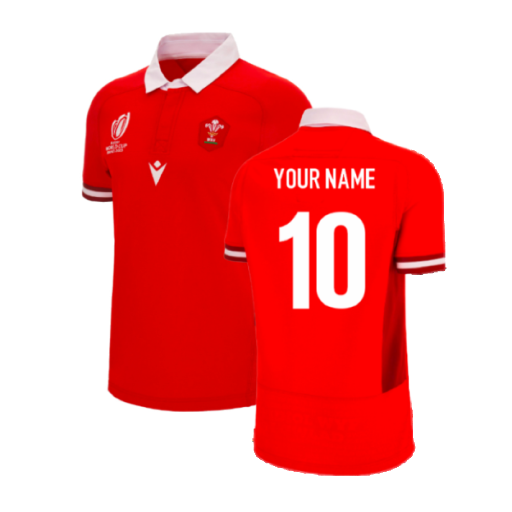 Wales RWC 2023 Home Welsh Rugby Shirt Special Edition (Your Name) Product - Hero Shirts Macron   