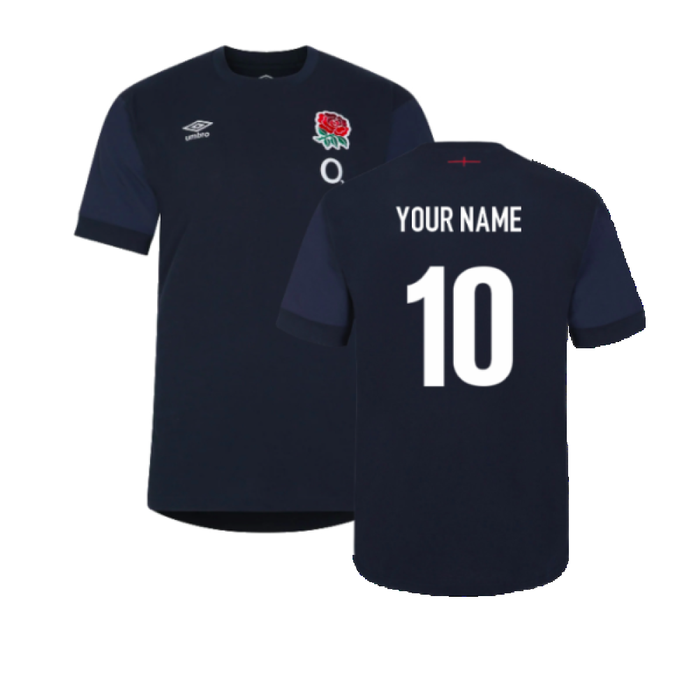 2023-2024 England Leisure Tee (Navy Blazer) (Your Name) Product - Hero Shirts Umbro   