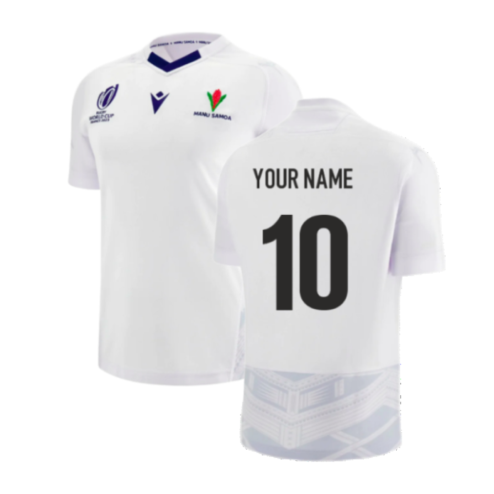 Samoa RWC 2023 Away Replica Rugby Shirt (Your Name) Product - Hero Shirts Macron   