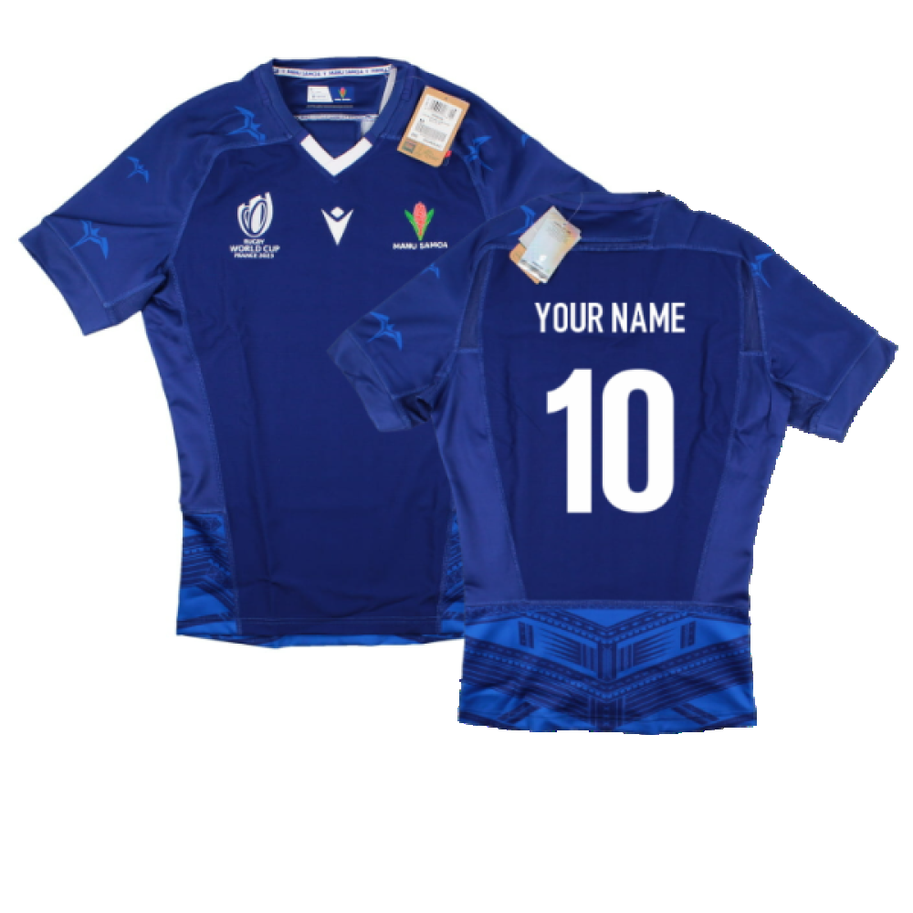 Samoa RWC 2023 Away Rugby Body Fit Shirt (Your Name) Product - Hero Shirts Macron   
