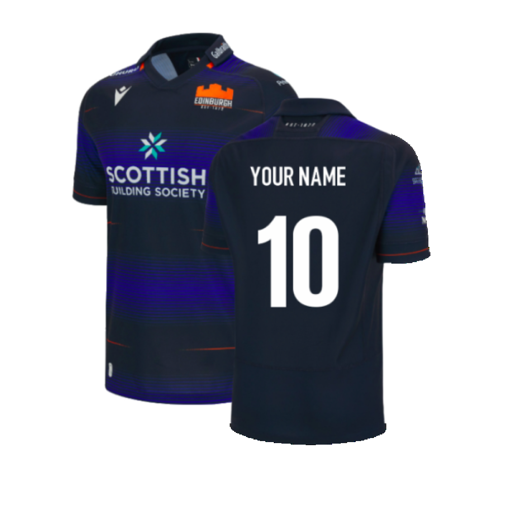 2023-2024 Edinburgh Rugby Home Shirt (Your Name) Product - Hero Shirts Macron   