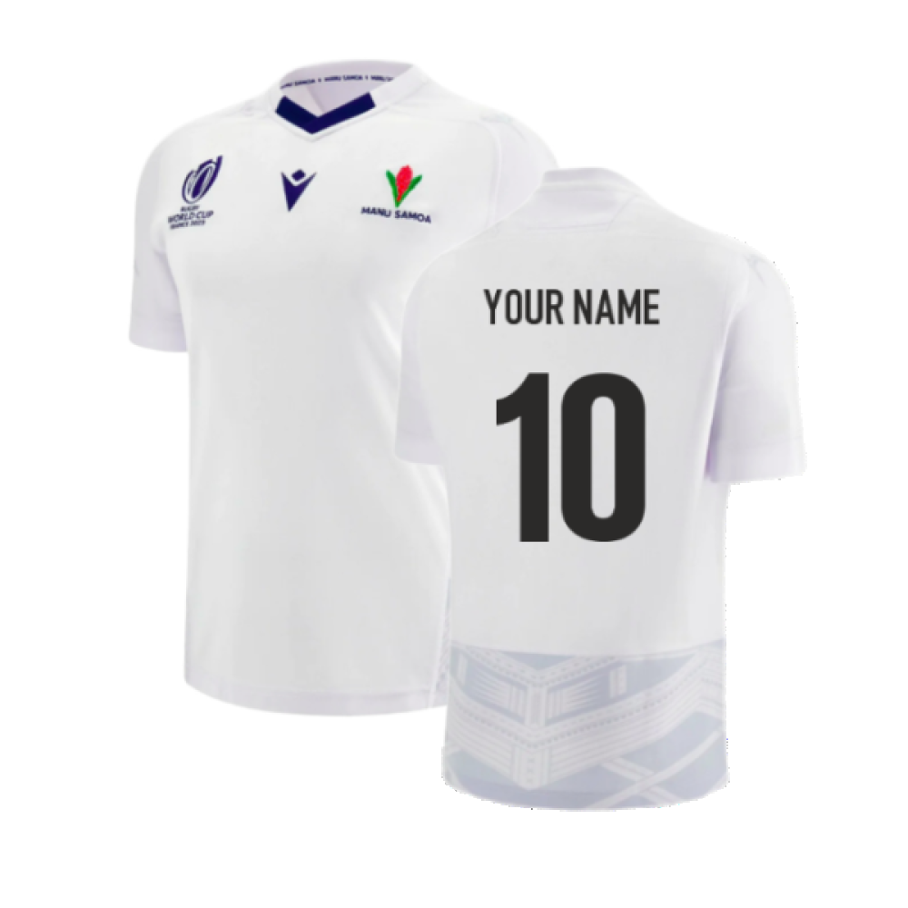 2023-2024 Samoa Away Rugby Replica Shirt (Kids) (Your Name) Product - Hero Shirts Macron   