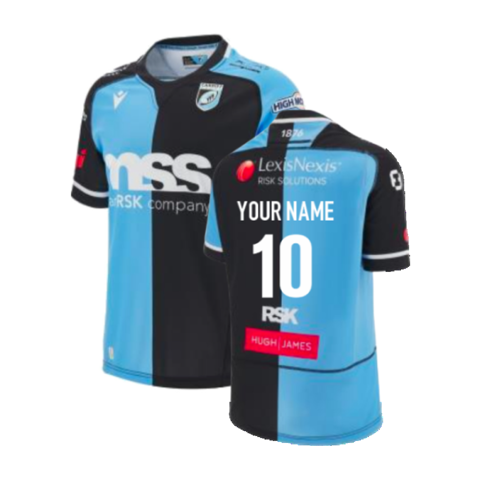 2023-2024 Cardiff Blues Home Rugby Shirt (Kids) (Your Name) Product - Hero Shirts Macron   