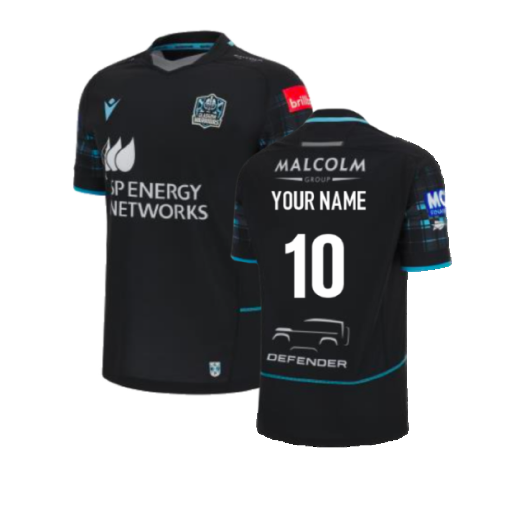 2023-2024 Glasgow Warriors Home Rugby Shirt (Your Name) Product - Hero Shirts Macron   