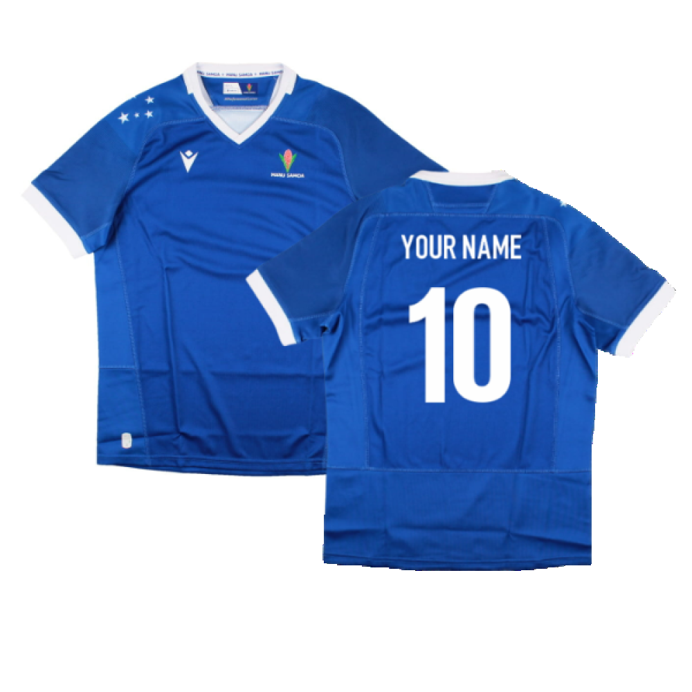 2023-2024 Samoa Away Rugby Poly Replica Shirt (Kids) (Your Name) Product - Hero Shirts Macron   