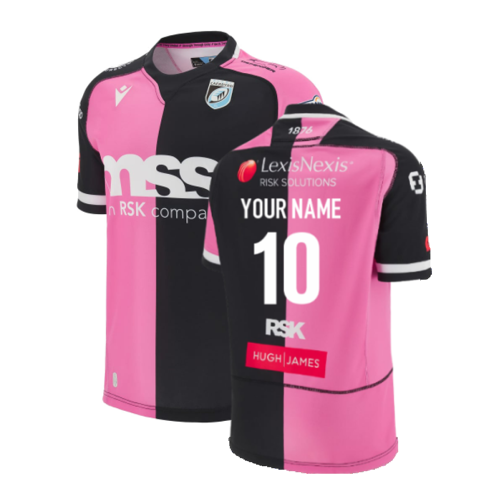 2023-2024 Cardiff Blues Rugby Away Poly Replica Shirt (Your Name) Product - Hero Shirts Macron   