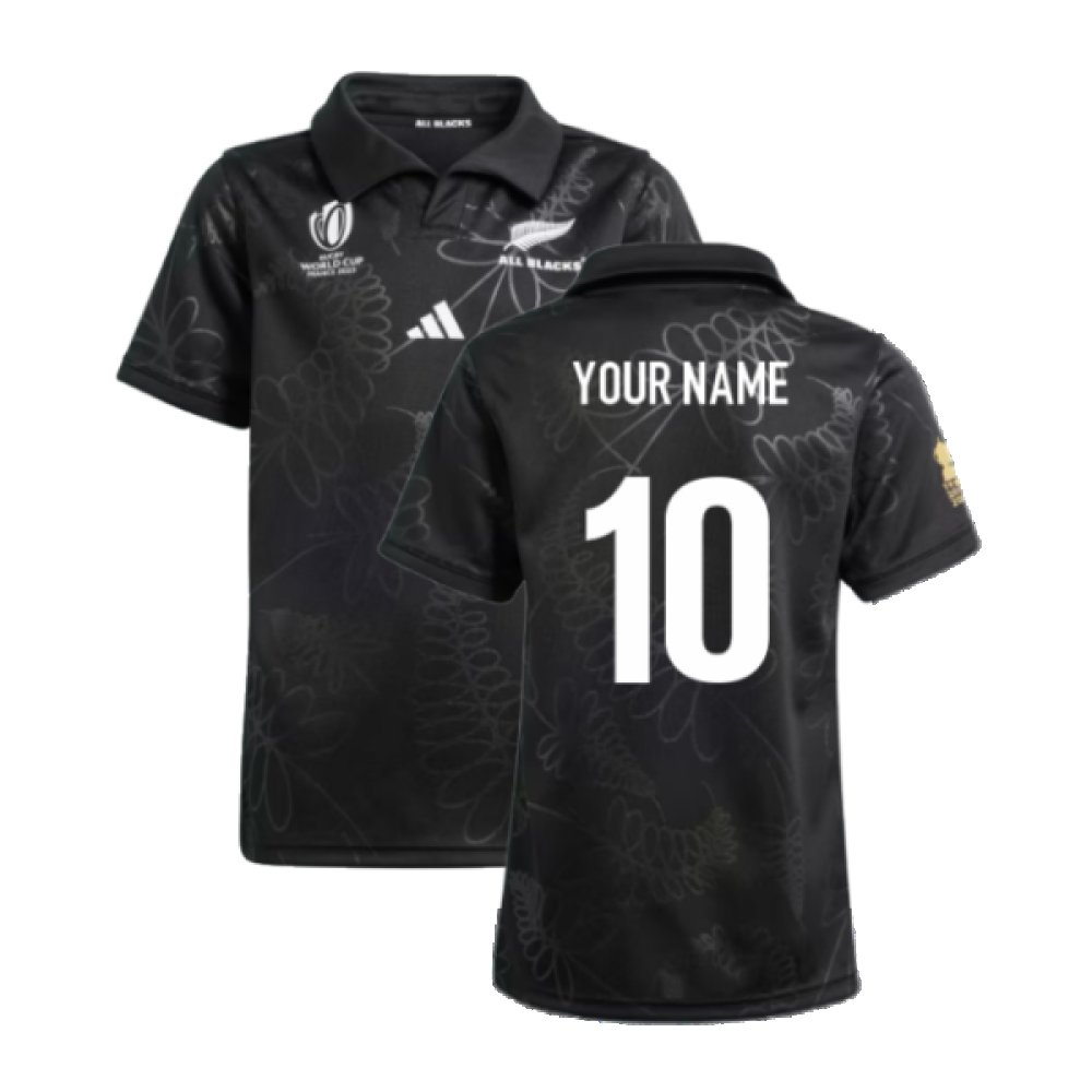 2023-2024 New Zealand All Blacks Rugby Home Shirt (Kids) (Your Name) Product - Hero Shirts Adidas   