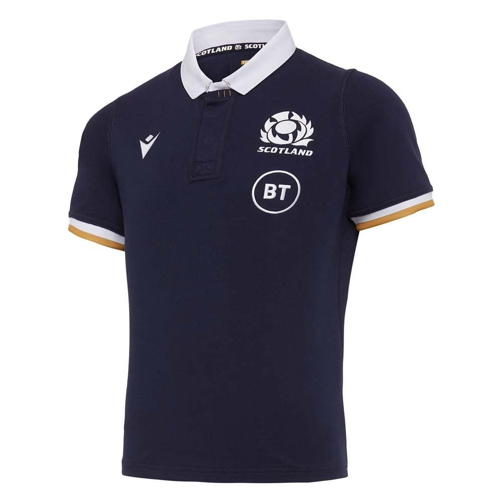 2020-2021 Scotland Home Cotton Rugby Shirt (Kids) Product - Football Shirts Macron   
