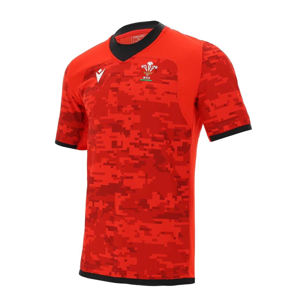 2020-2021 Wales Training Rugby Jersey (Red) Product - General Macron   