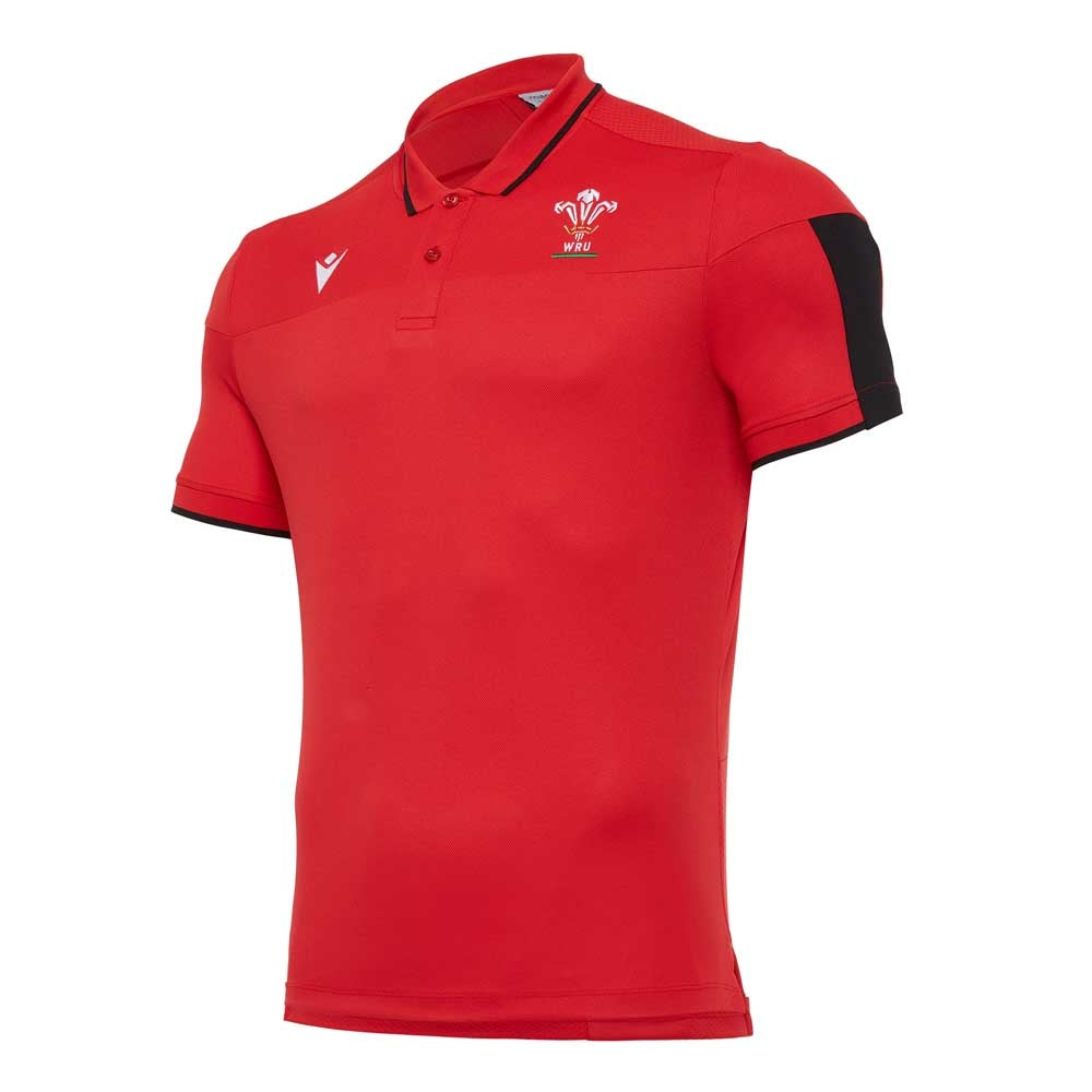 2020-2021 Wales Travel Tech Polo Shirt (Red) Product - Polo Shirts Macron   