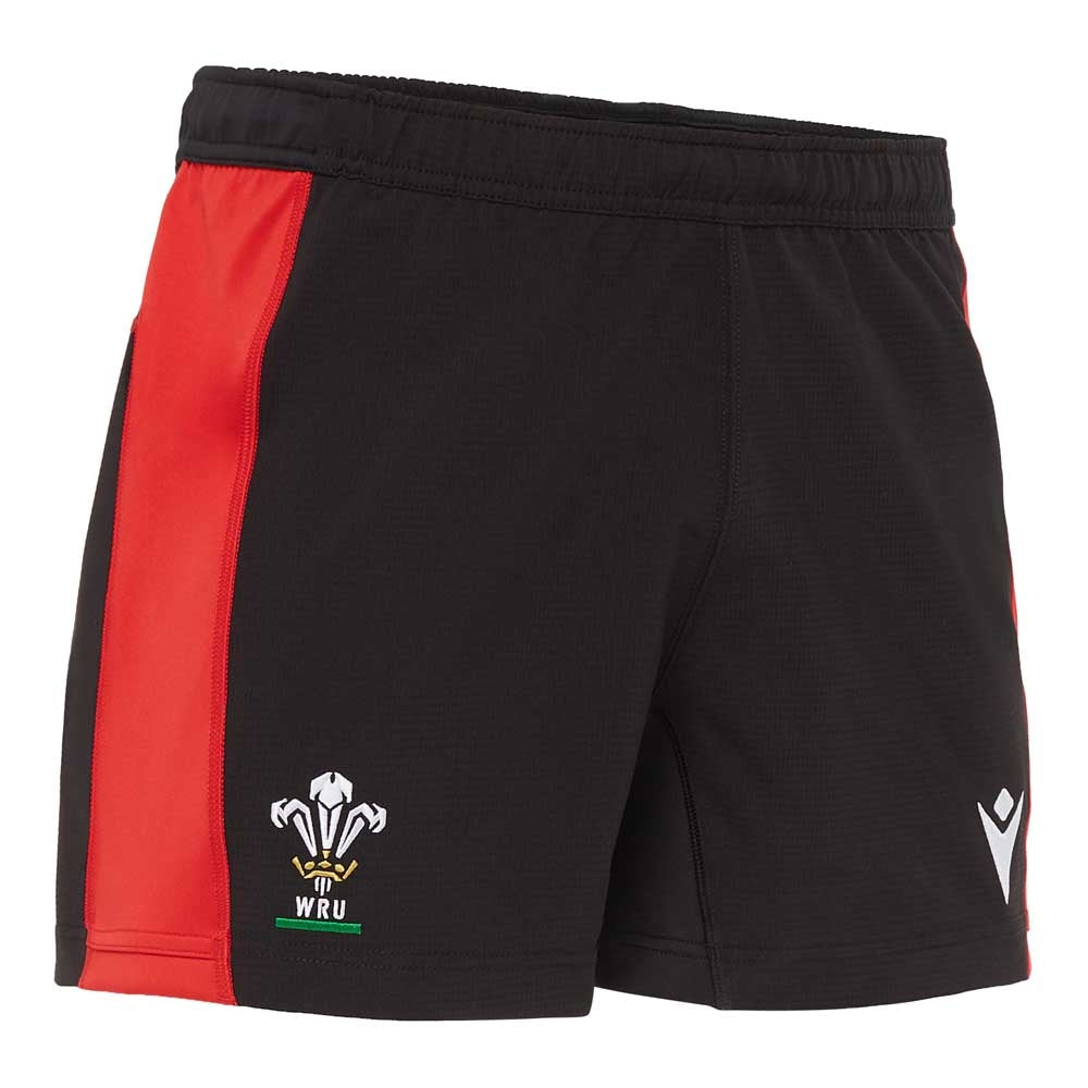 2020-2021 Wales Rugby Training Shorts (Black) Product - Shorts Macron   
