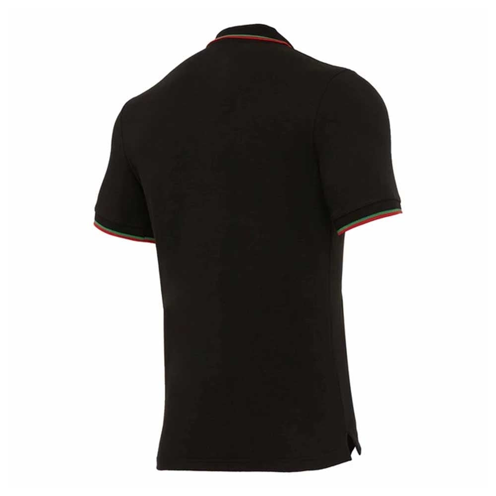 2020-2021 Wales Travel Tech Polo Shirt (Black) Product - Polo Shirts Macron   