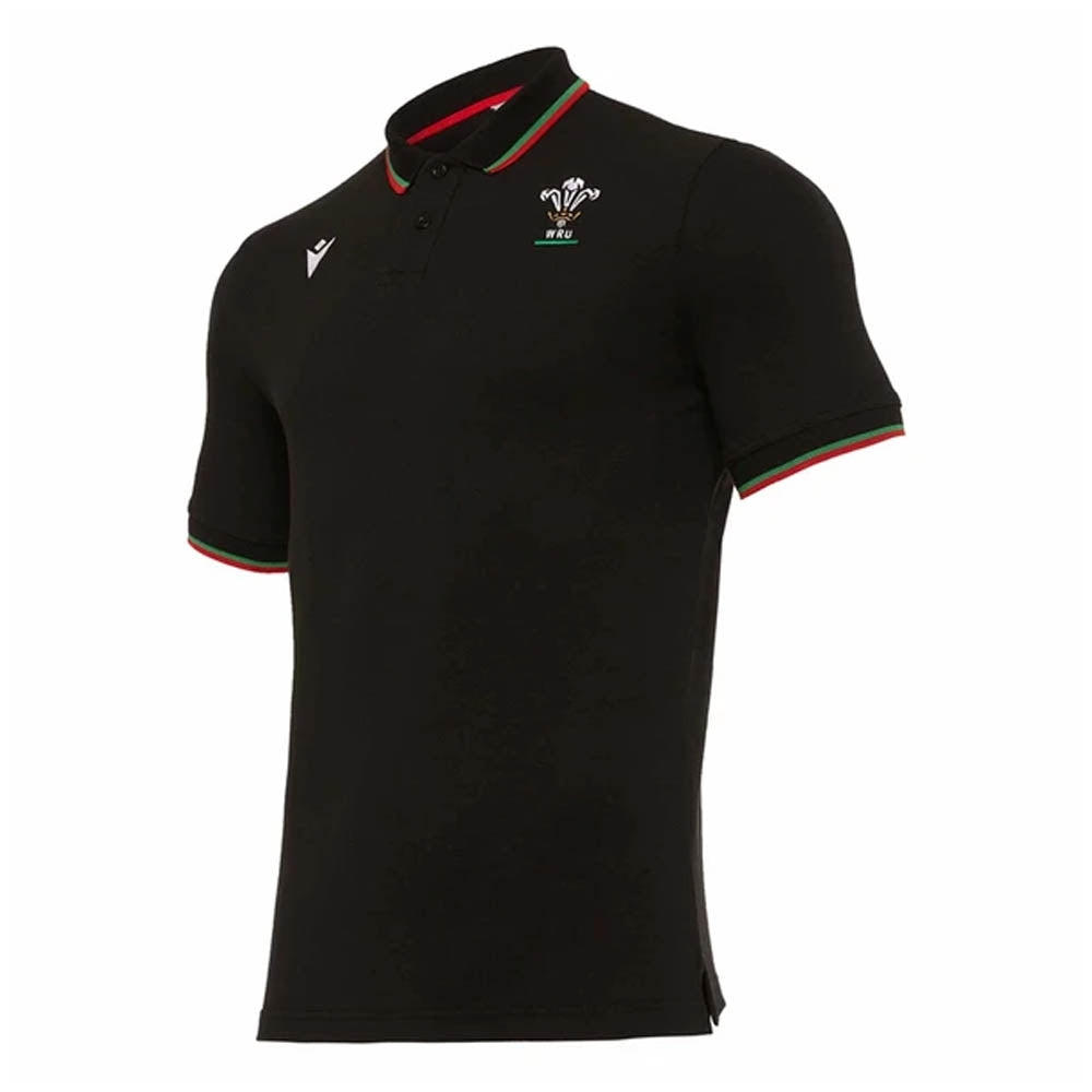 2020-2021 Wales Travel Cotton Piquet Polo Shirt Product - Polo Shirts Macron   