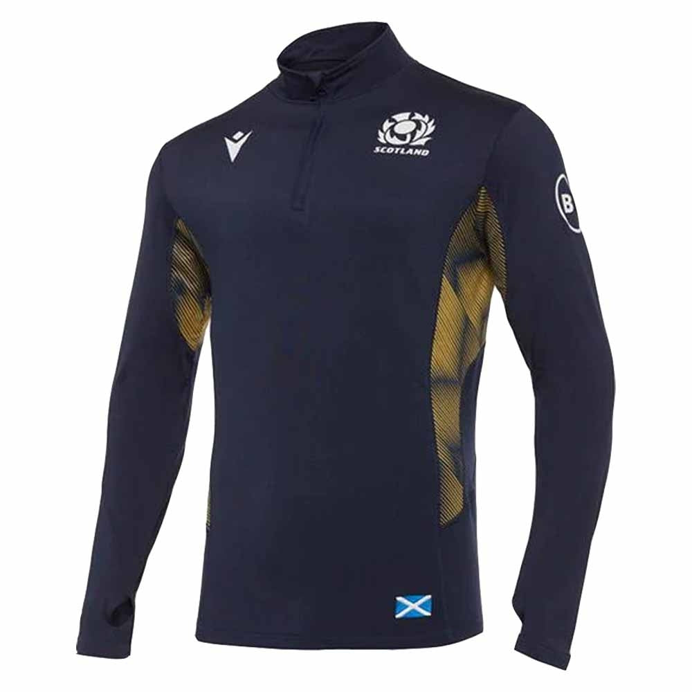 2020-2021 Scotland Half Zip Performance Softshell (Navy) Product - General Macron   