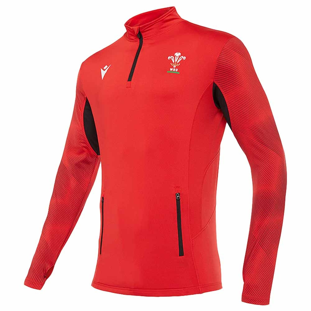 2020-2021 Wales Quarter Zip Softshell Jacket (Red) Product - Jackets Macron   