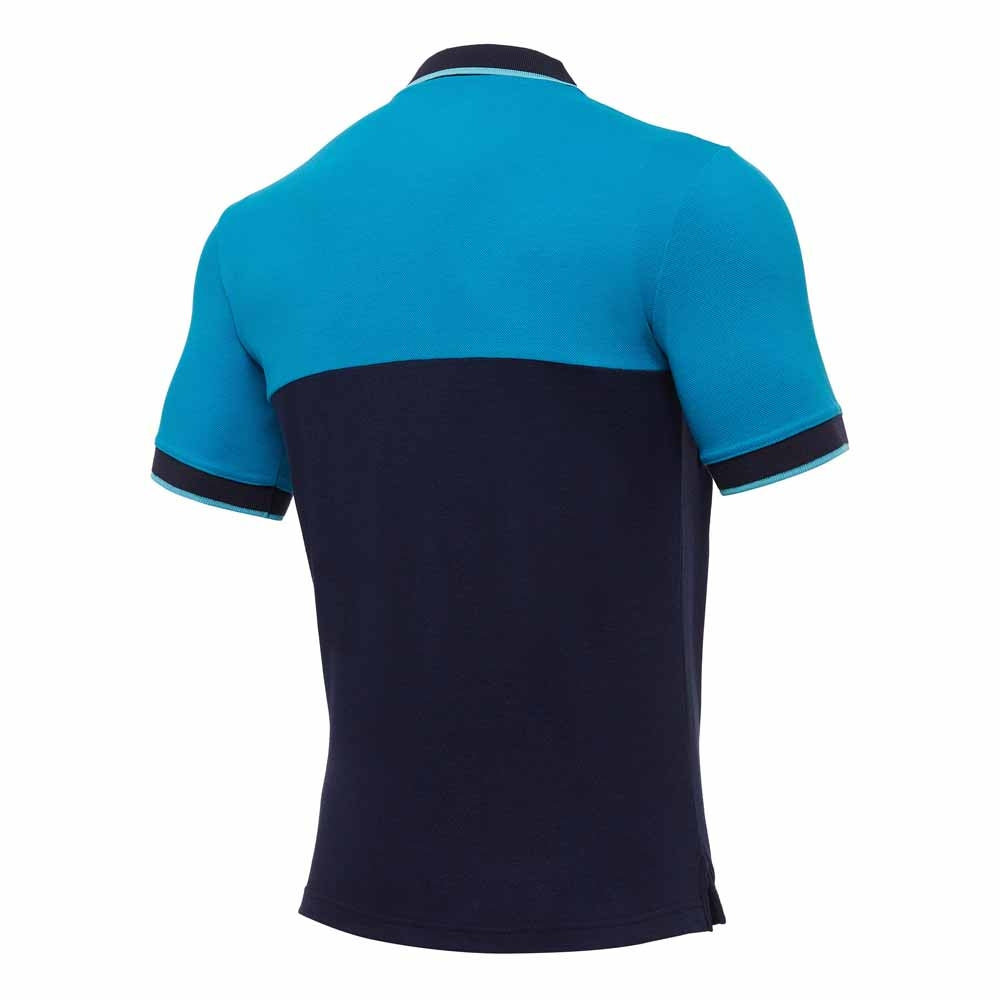 2020-2021 Scotland Leisure Stripe Polycotton Polo Shirt (Teal) Product - Polo Shirts Macron   