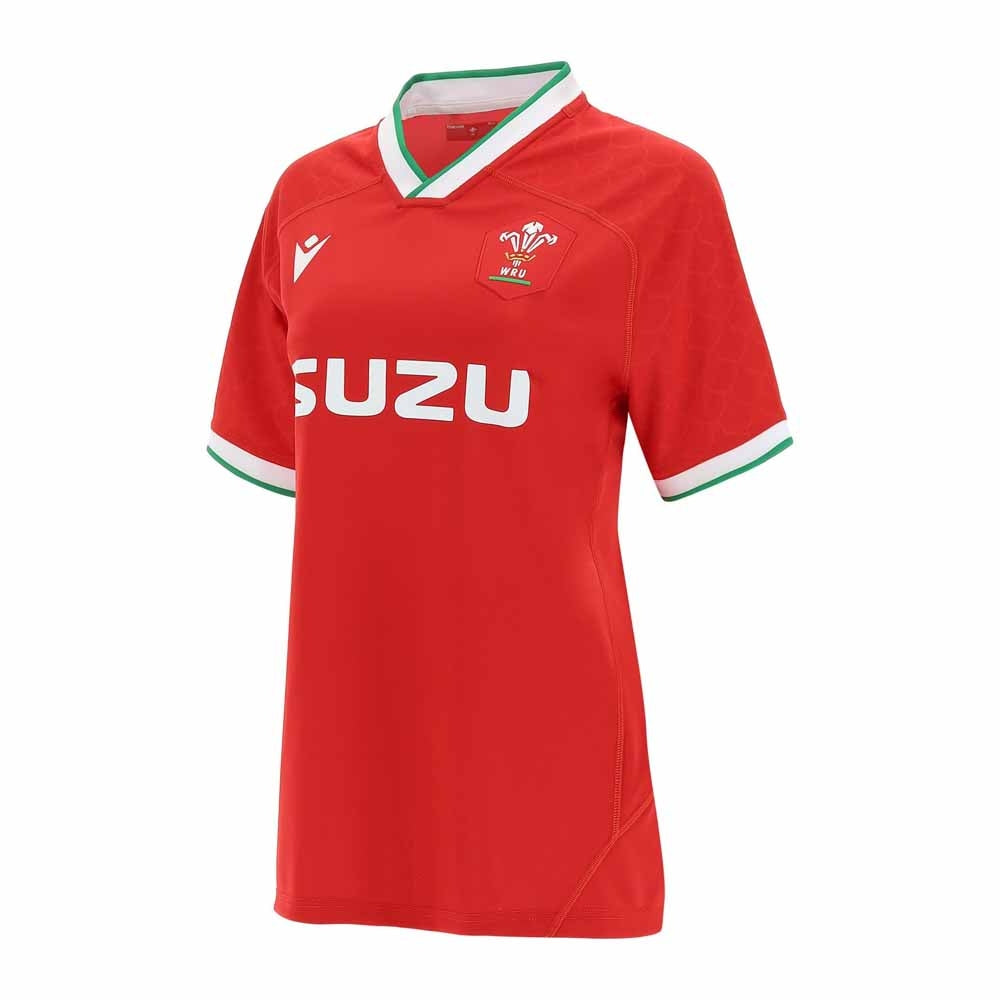 2020-2021 Wales Home Poly Replica Rugby Shirt (Womens) Product - Football Shirts Macron   