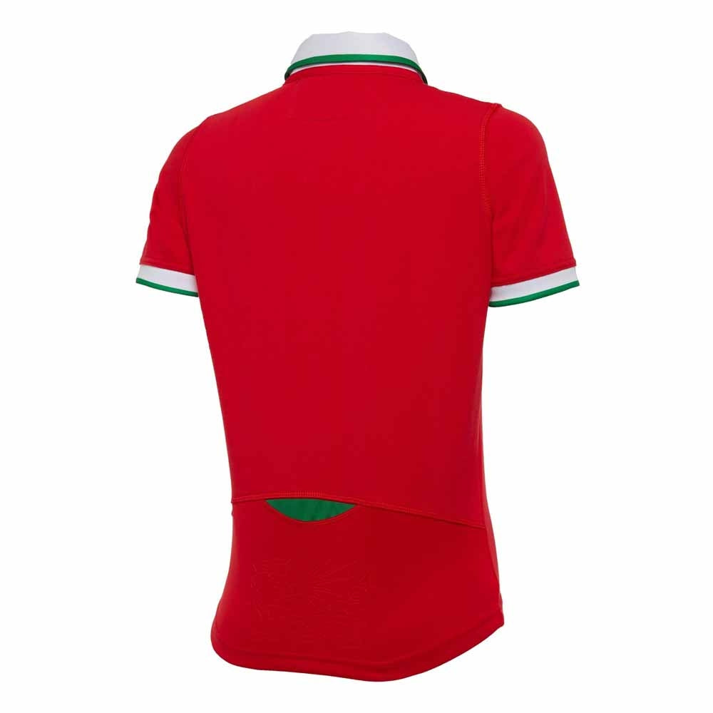 2020-2021 Wales Home SS Cotton Rugby Shirt (Kids) Product - Football Shirts Macron   