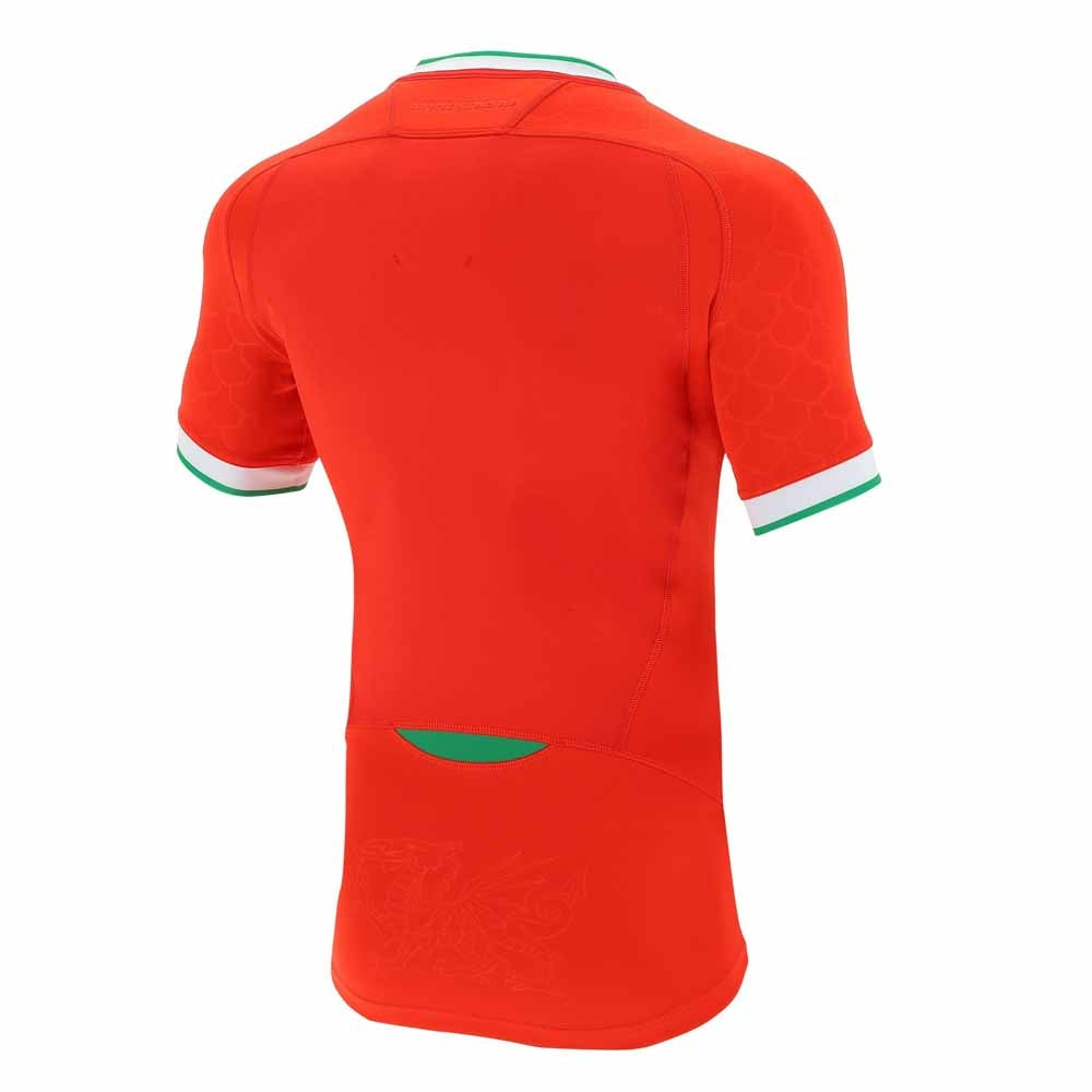 2020-2021 Wales Home Pro Body Fit Rugby Shirt Product - Football Shirts Macron   