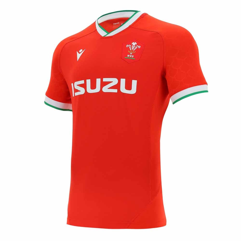 2020-2021 Wales Home Pro Body Fit Rugby Shirt Product - Football Shirts Macron   