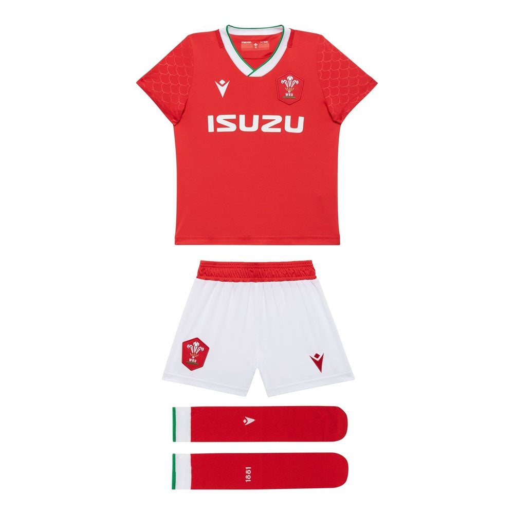 2020-2021 Wales Home Rugby Mini Kit Product - Mini Kit Macron   