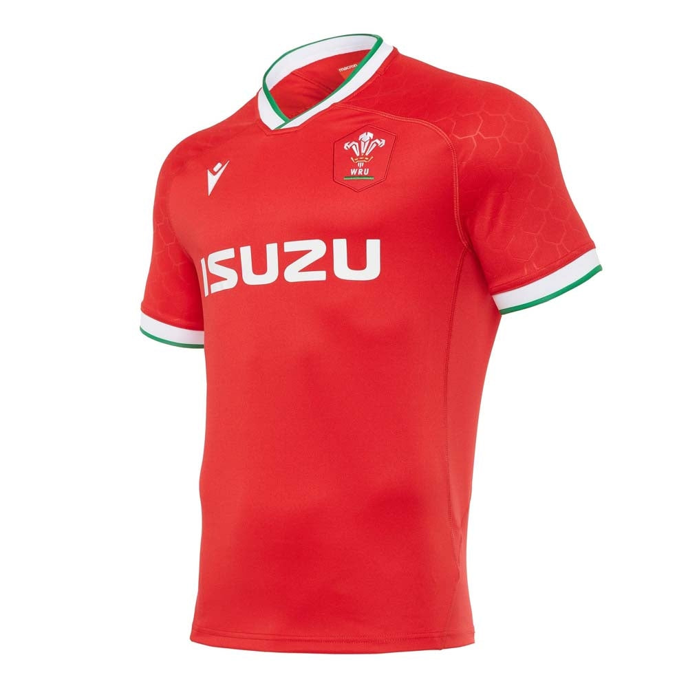 2020-2021 Wales Home Poly Replica Rugby Shirt Product - Football Shirts Macron   