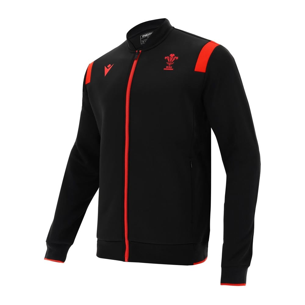 2020-2021 Wales Rugby Anthem Jacket (Black) Product - Jackets Macron   
