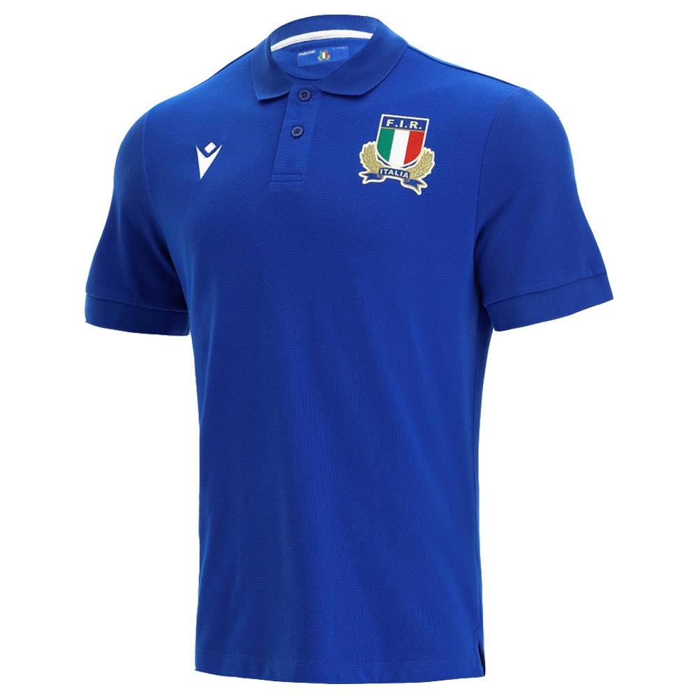 2021-2022 Italy Home Cotton Rugby Shirt Product - Football Shirts Macron   