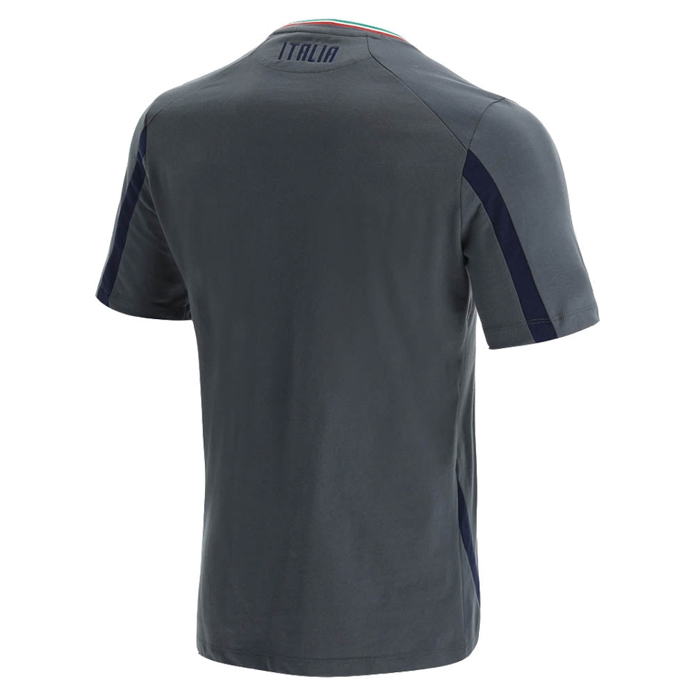2021-2022 Italy Rugby Player Cotton Poly T-Shirt Product - Football Shirts Macron   