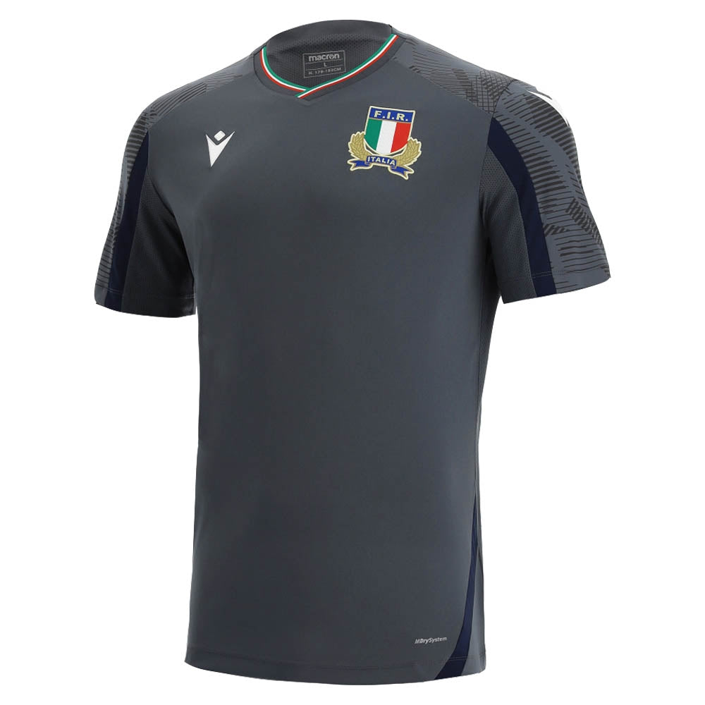 2021-2022 Italy Rugby Training Poly Tee Product - T-Shirt Macron   