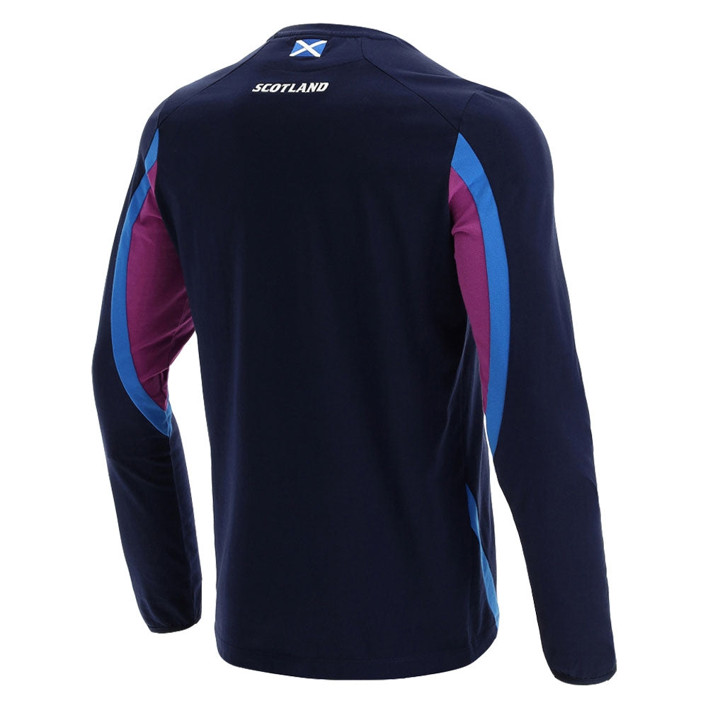 2021-2022 Scotland Official LS Travel Polycotton Shirt (Navy) Product - Football Shirts Macron   