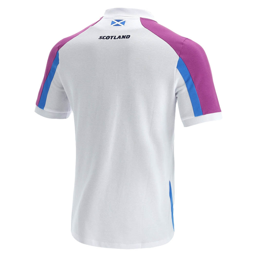 2021-2022 Scotland Official Polycotton Polo Shirt (White) Product - Football Shirts Macron   