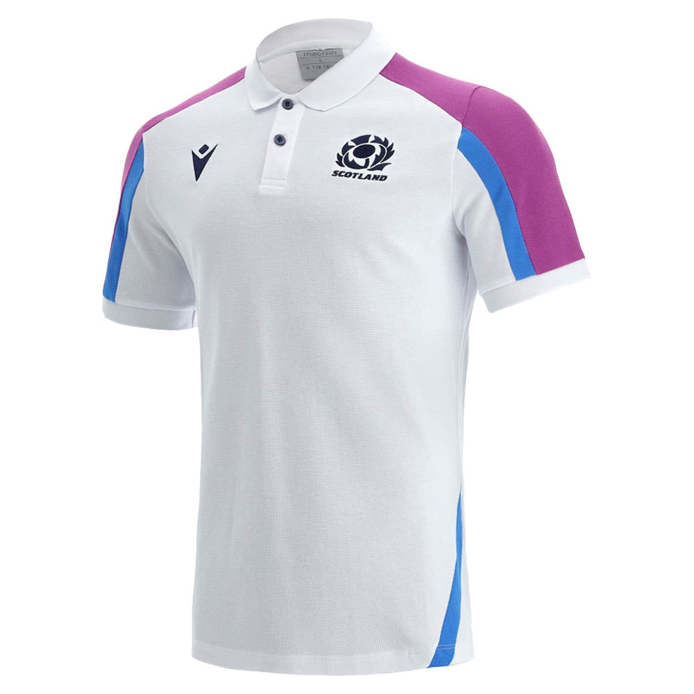 2021-2022 Scotland Official Polycotton Polo Shirt (White) Product - Football Shirts Macron   