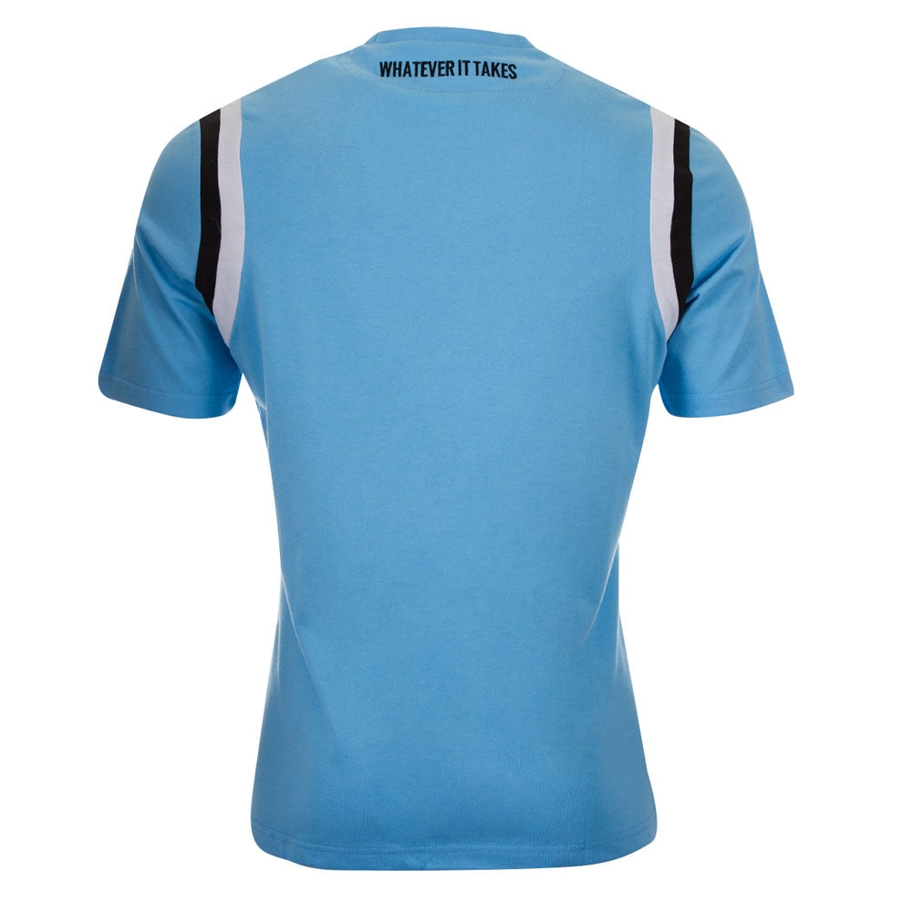 2021-2022 Glasgow Warriors Travel Cotton Poly Shirt (Blue) Product - T-Shirt Macron   