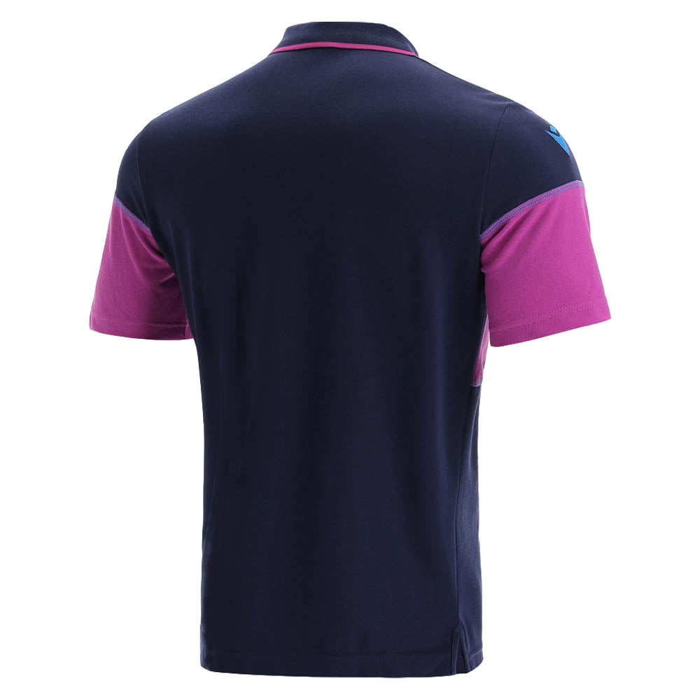 2021-2022 Scotland Leisure Polycotton Polo Shirt (Navy-Purple) Product - Football Shirts Macron   