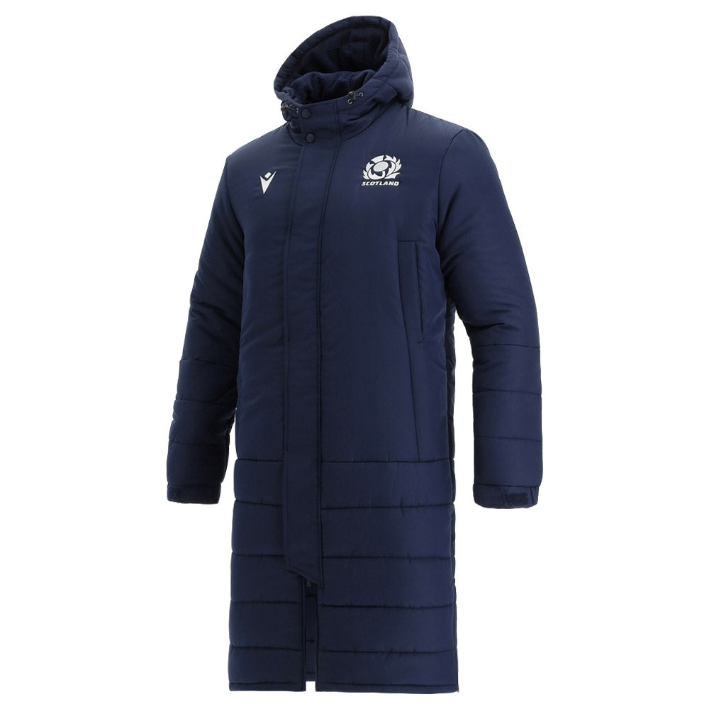 2021-2022 Scotland Below Knee Long Puffa Jacket (Navy) Product - Jackets Macron   