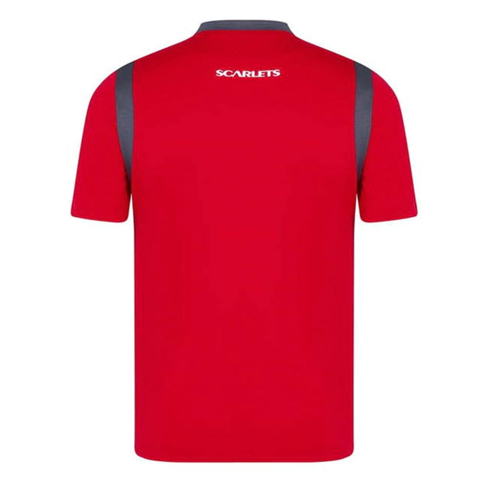 2021-2022 Scarlets Poly Training Shirt (Red) (Your Name) Product - Hero Shirts Macron   