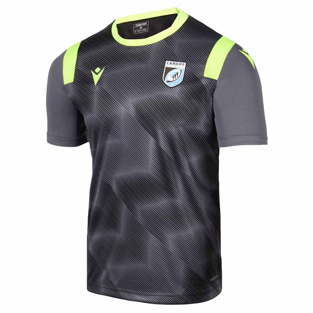 2021-2022 Cardiff Blues Poly Training Shirt (Black) Product - Training Shirts Macron   