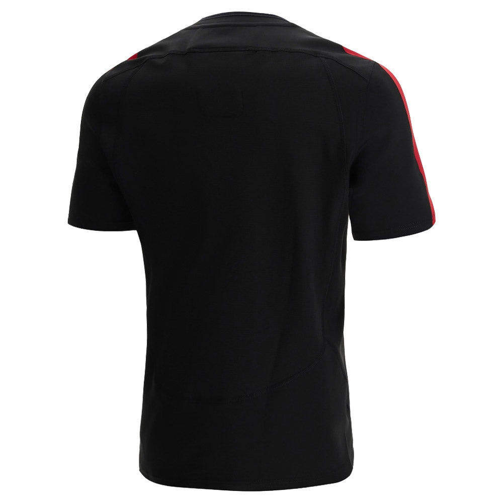 2021-2022 Wales Rugby Training Jersey (Black) Product - Training Shirts Macron   