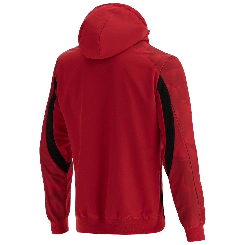 2021-2022 Wales Full Zip Hooded Sweatshirt (Red) Product - Hoodies Macron   